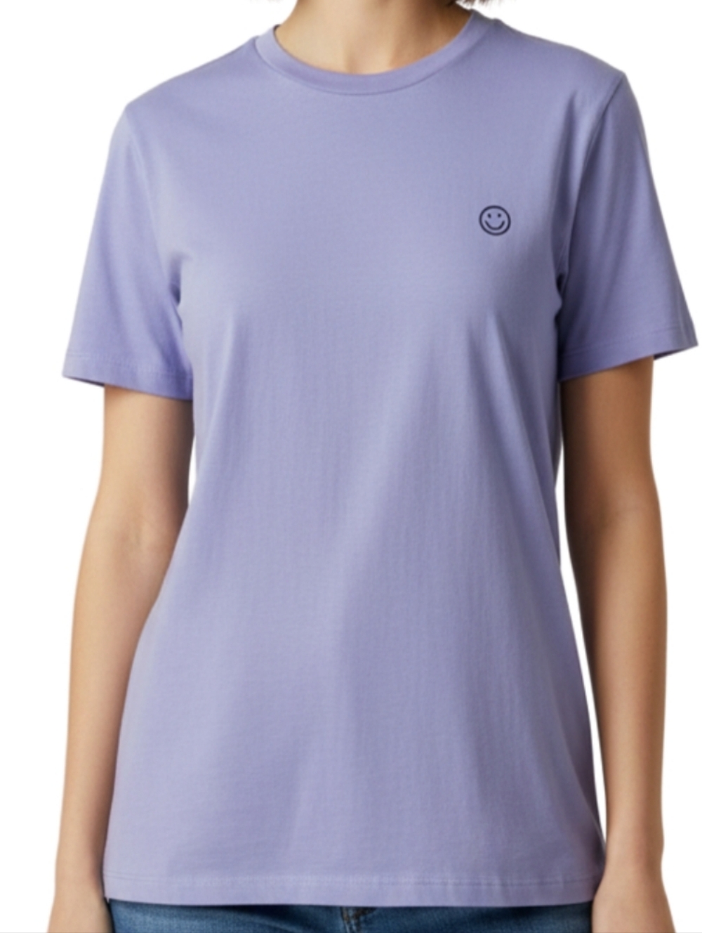 Lavender Short Sleeve Smiley Tee